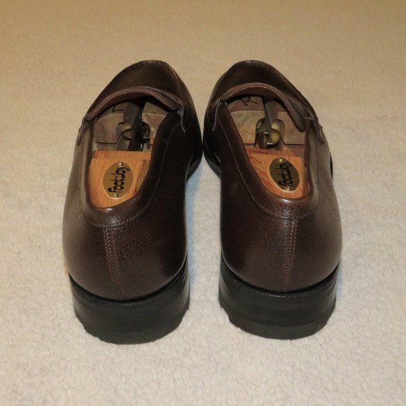JM Weston 180 Brown Grain Leather Split Toe Loafer 11.5 C NWB main image 7
